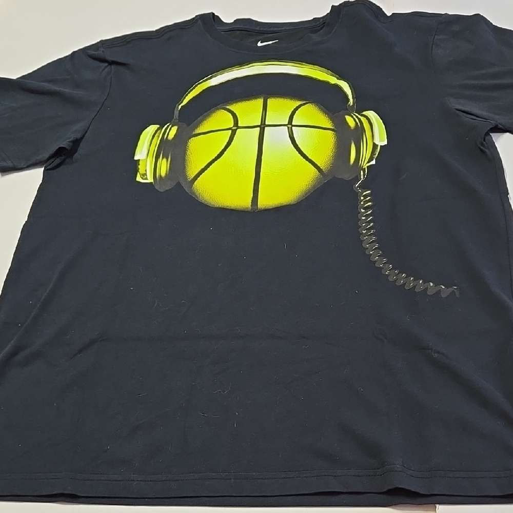 Black Nike Headphones T-Shirt